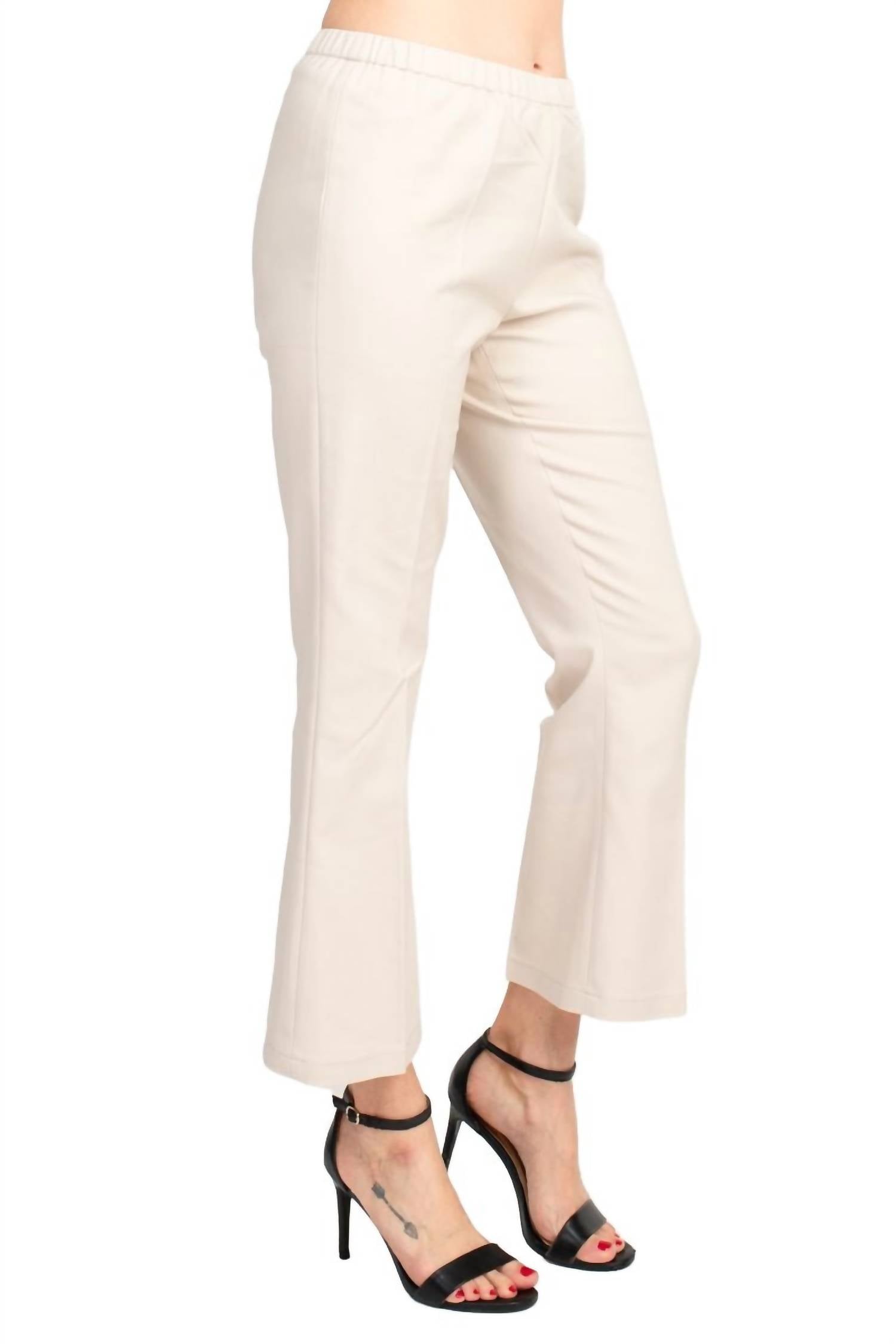 Peace Of Cloth - Regan Crop Flare Stretch Cotton Pant