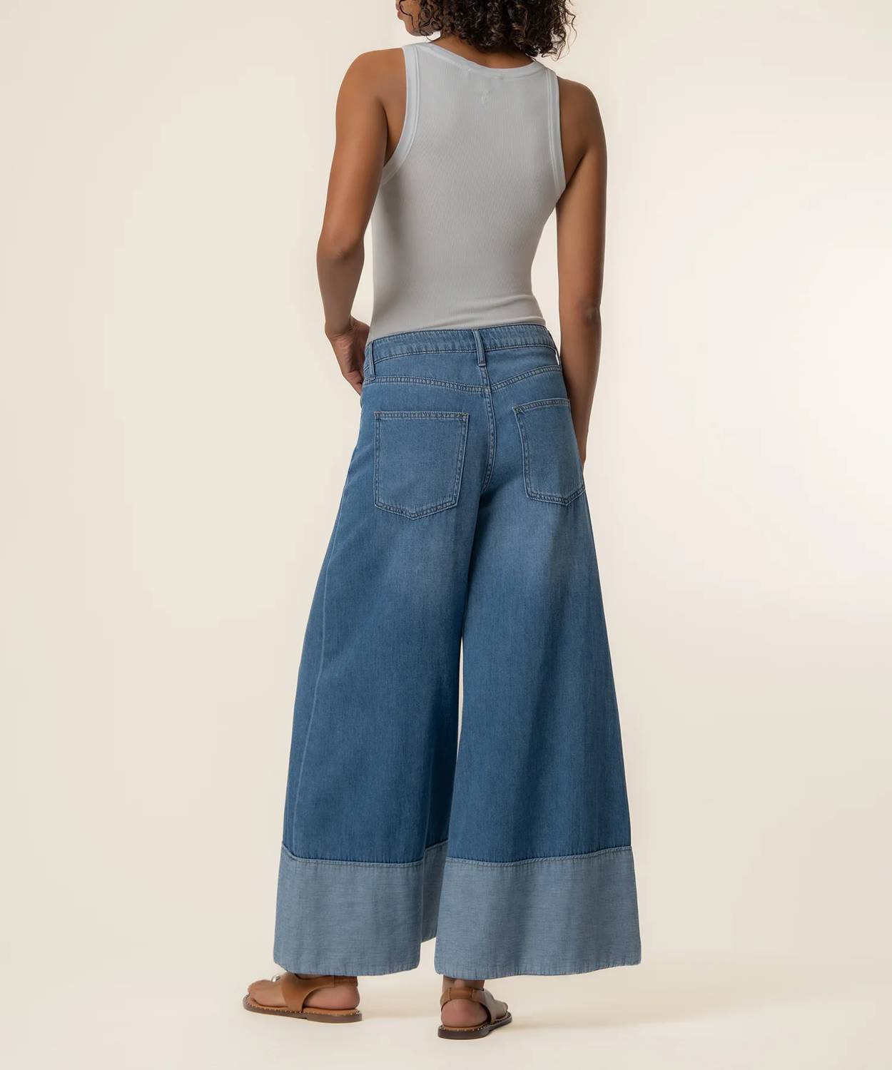 Kut From The Kloth - Blake Crop Wide Leg Pants With Hem Detail