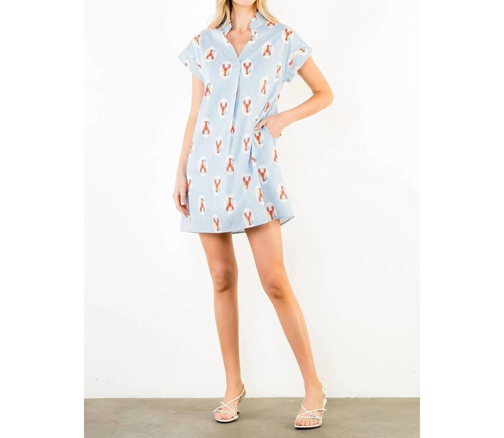 Thml - Striped Lobster Print Mini Dress