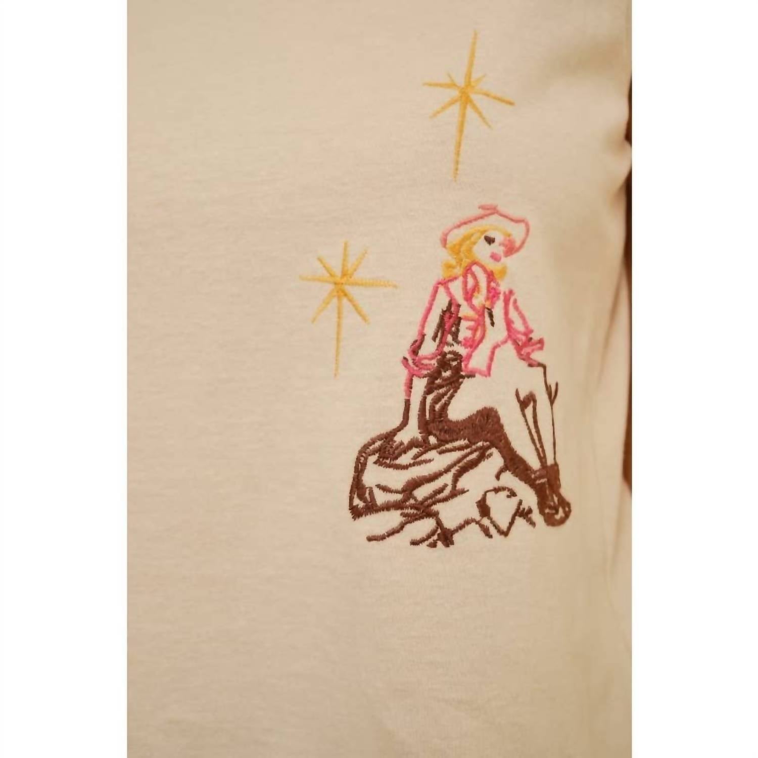 Bns - Embroidered Western Sleeveless Top