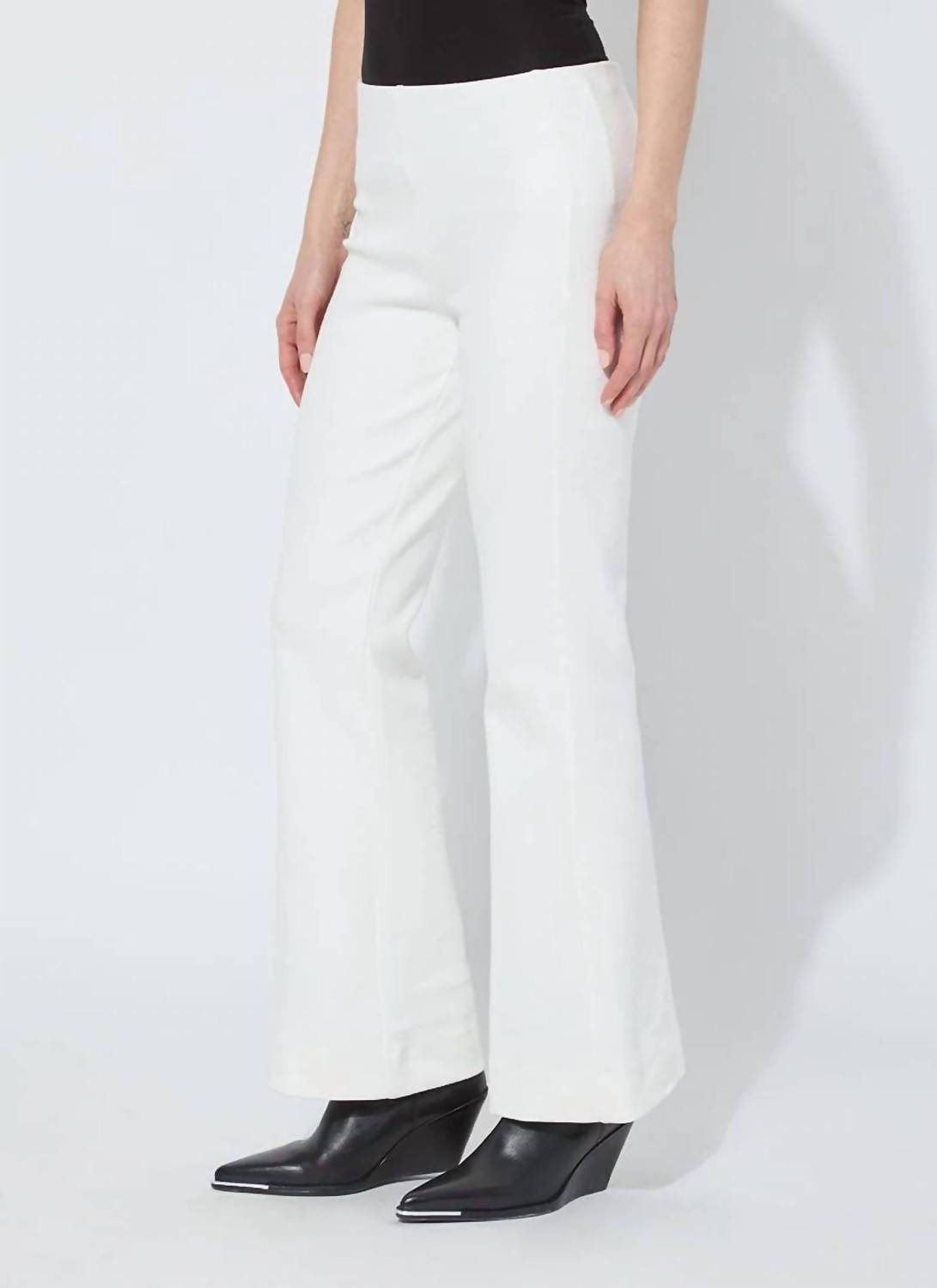 Lysse Alma High Waist Cavalry Trouser in snow white - women's pants - detail view