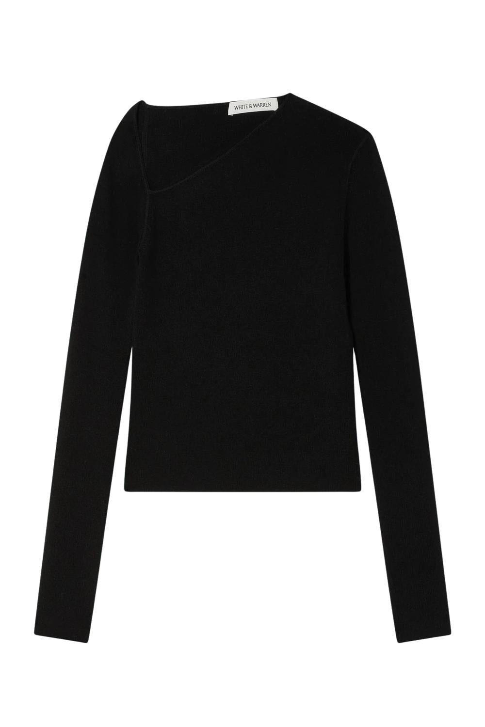 White + Warren - Superfine Merino Asymmetrical Top