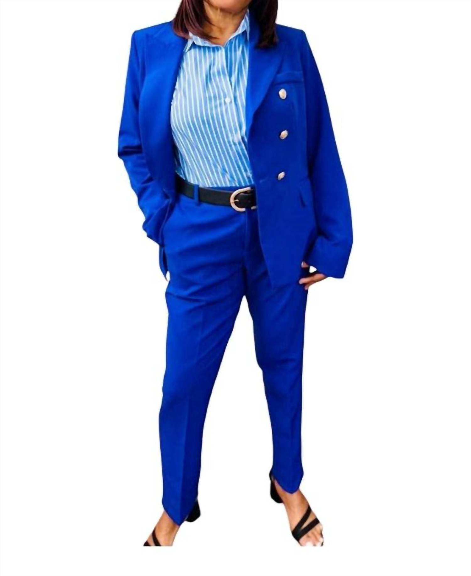 Attentif - Timeless Double-breasted Button Blazer