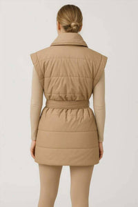 Fate - Annie Puffer Wrap Vest with Tie