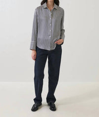 Patrick Assaraf - Long Sleeve Silk Satin Relaxed Shirt