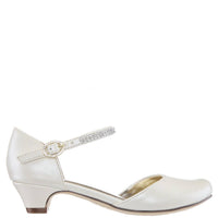Nina Women's Cera Dress Shoes With Rhinestones in bone pearlized - women's heels - detail view