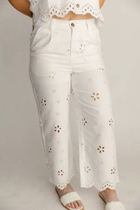 Entro - Eyelet Denim Pants