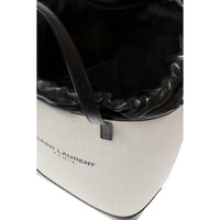 Saint Laurent - Women's Teddy Coated Linen Drawstring Bucket Bag