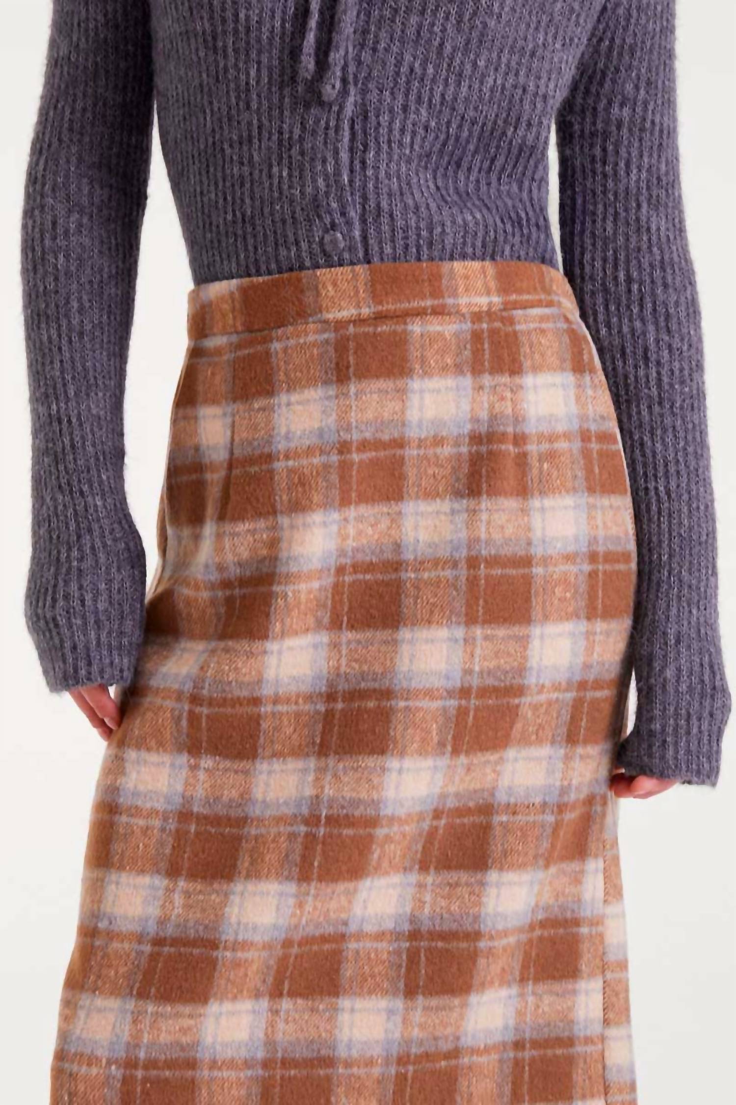 Compania Fantastica - Plaid Midi Skirt