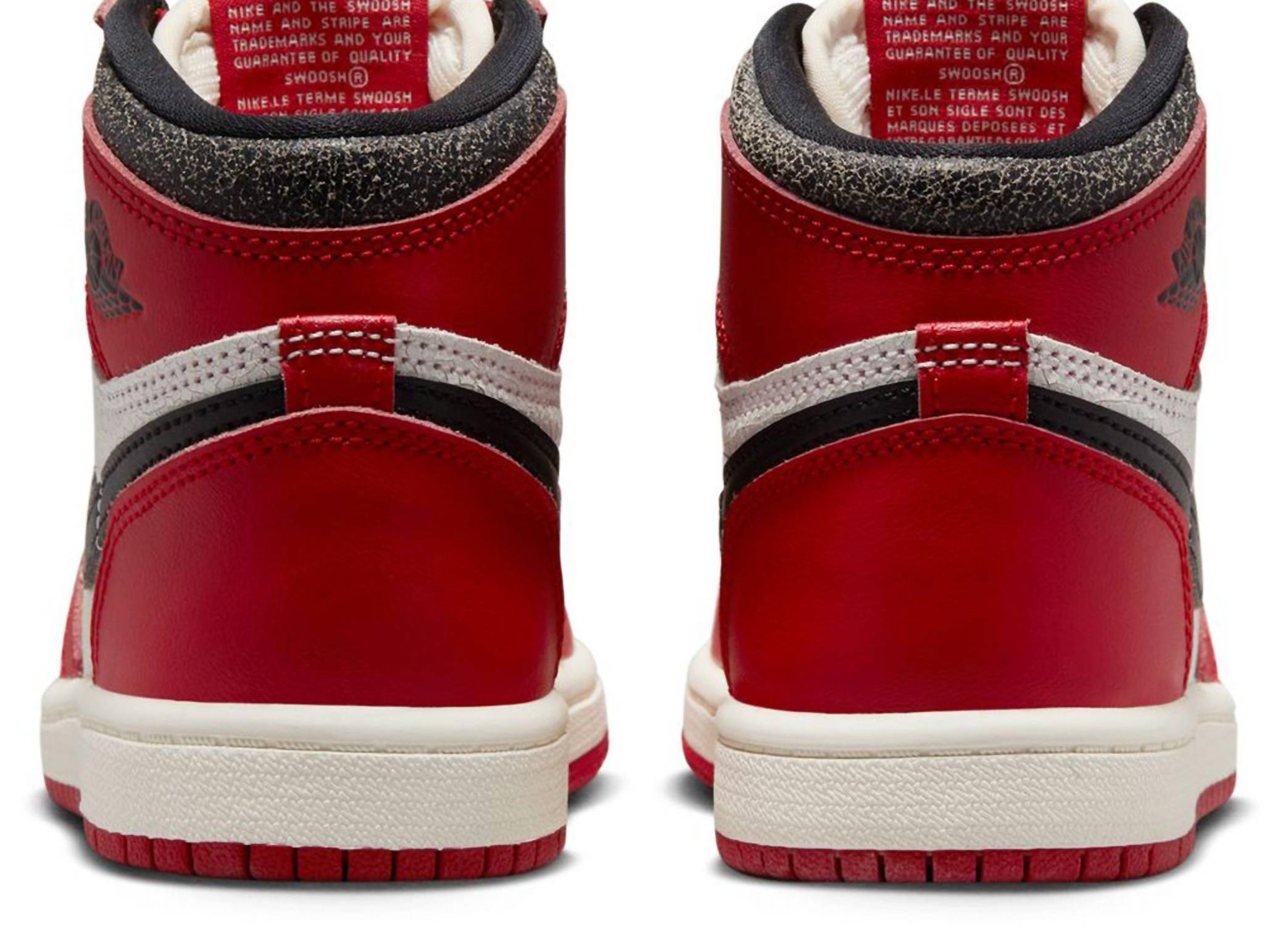 Air Jordan Preschool 1 Retro High Og Sneakers in red black white - kids' sneaker - view 4