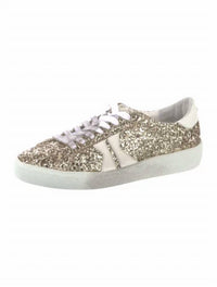 Koio Women's Leather Glitter Sneakers in gold - women's sneaker