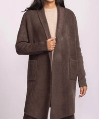 PINK MARTINI Stockport Jacket in dark brown 1 - women's cardigan