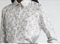 MaxMara Rodesia Blouse in white black - women's blouse - detail view