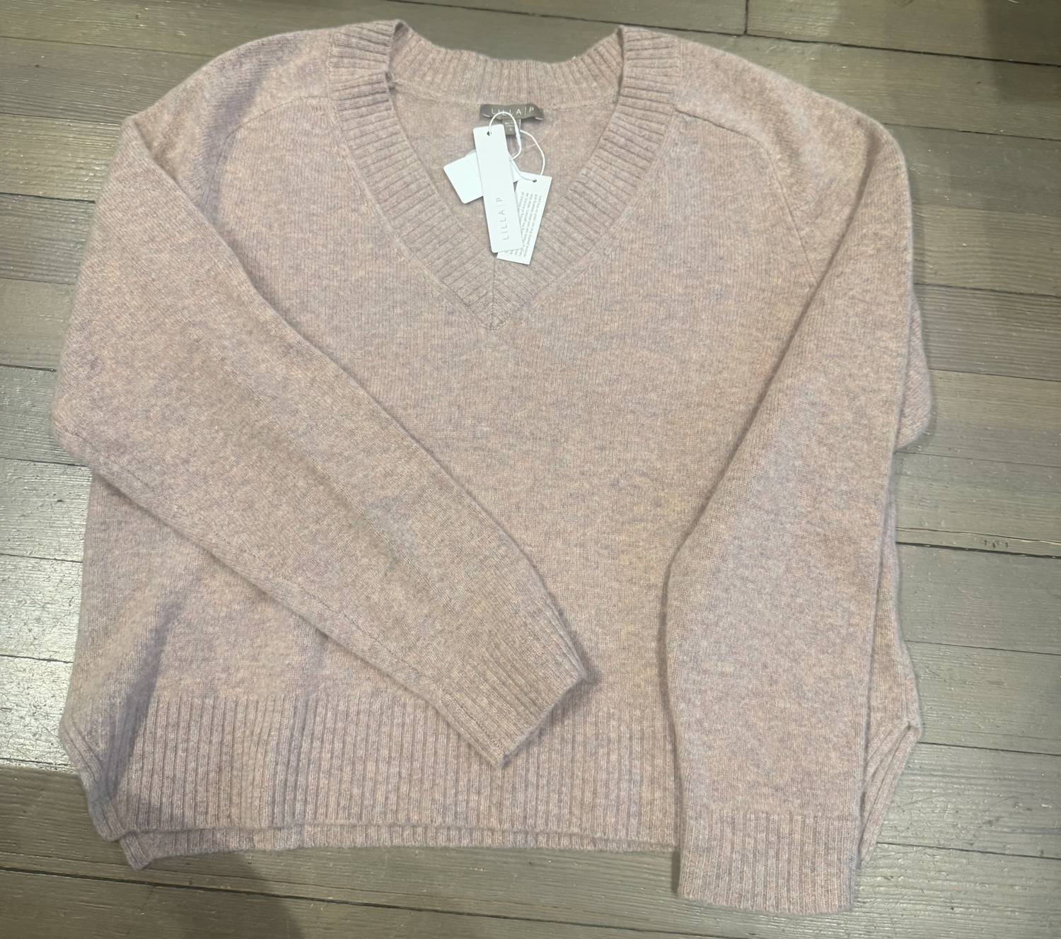 Lilla P - Women's Felted Easy V-Neck Sweater