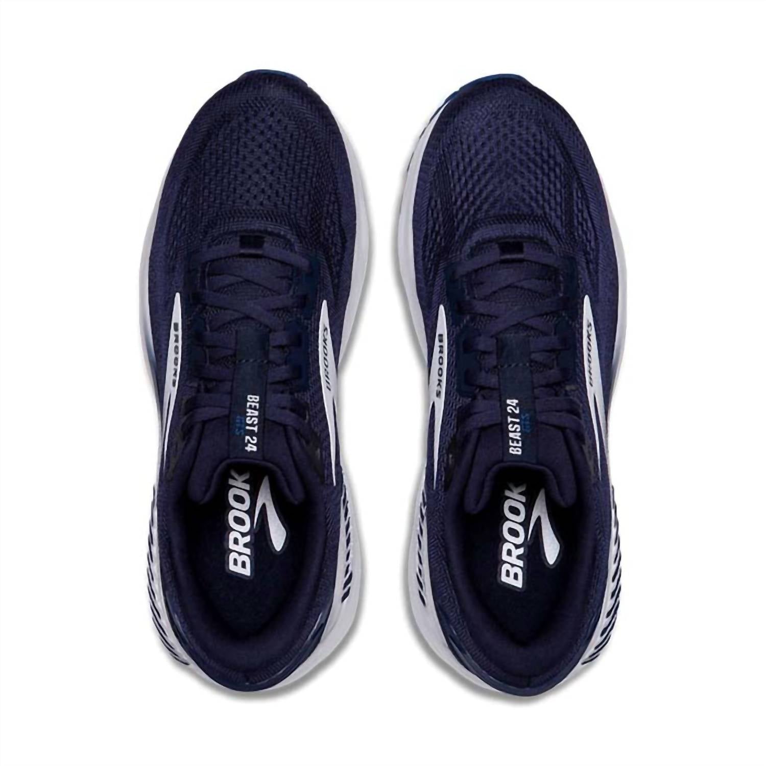 BROOKS Men's Beast Gts 25 Shoe in peacoat true navy white - men's sneaker - alternate view