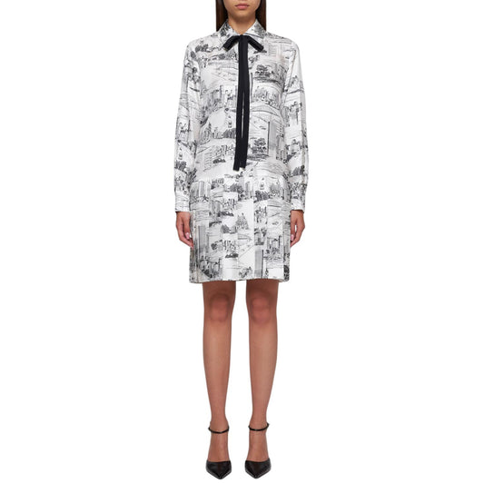 Maxmara - Printed Twill Silk Shirt Dress