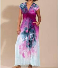 Go By Go Silk - CRINKLE CUT TWIST DRESS