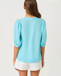 Lilly Pulitzer - Mialeigh Elbow Sleeve Linen Top
