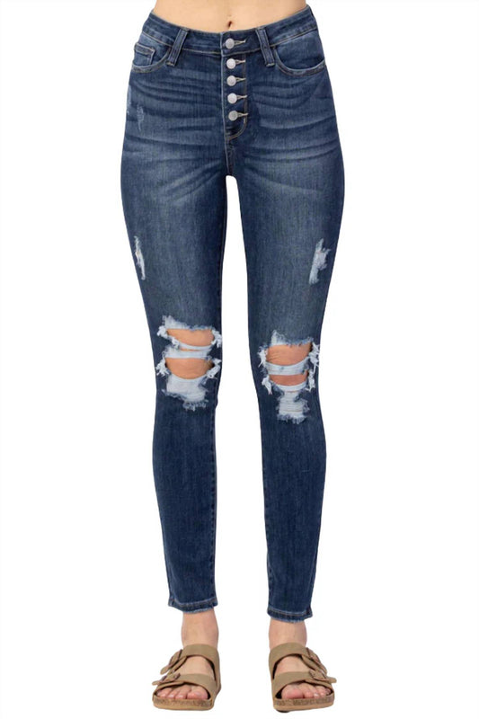 Judy Blue - BUTTON FLY SKINNY JEANS