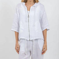 Elliott Lauren - Zip Front Linen Jacket