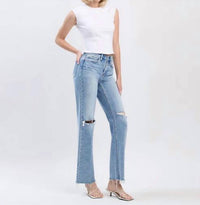Flying Monkey - Glorietta High Rise Slim Fit Wide Leg Jeans