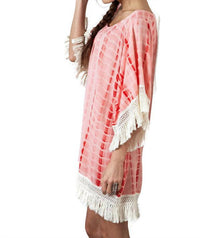 Umgee - Tie Dye Tassel And Fringe Dress