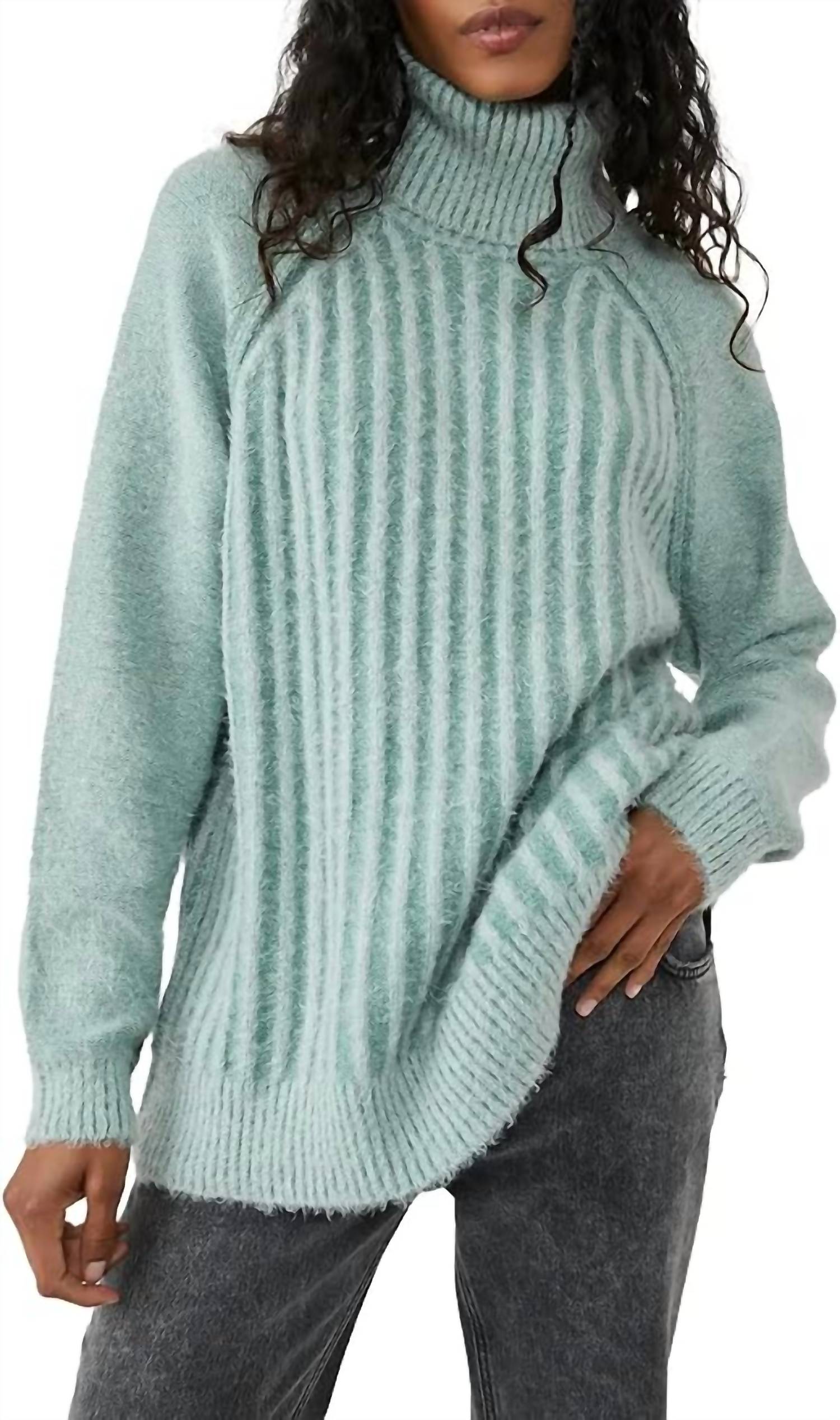 Free People - Big City Ribbed Pullover Turtleneck Sweater