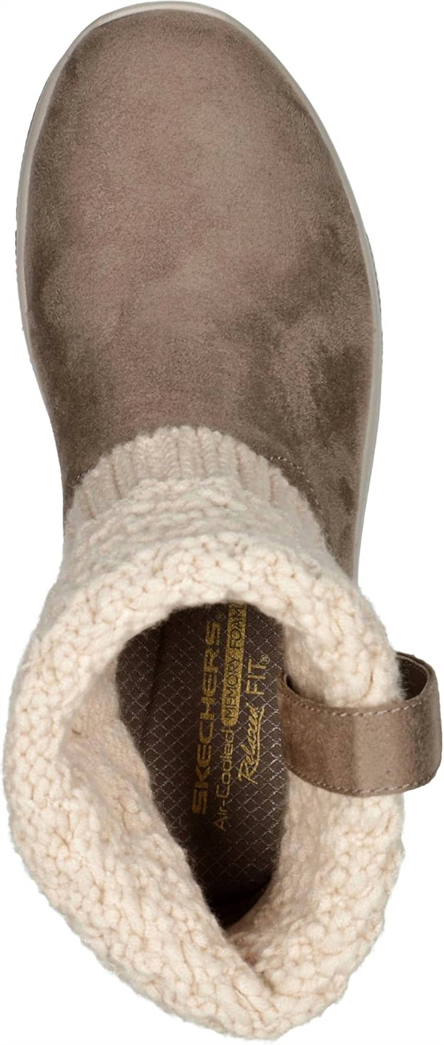 Skechers Women's Easy Going Cozy Weather Ankle Boots in taupe - women's shoe - view 4