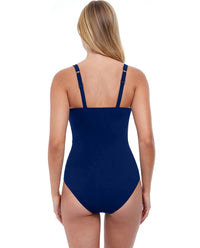 Profile By Gottex - D-Cup Scoop Neck Shirred One Piece Swimsuit
