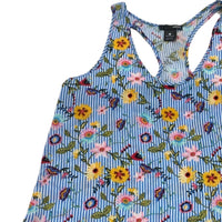 Aqua - Women's Floral Racerback Tank Top