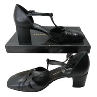 Michele Lopriore Women's Yeti Vitello Block Heel Adjustable Strap Sandals in black - women's sandal