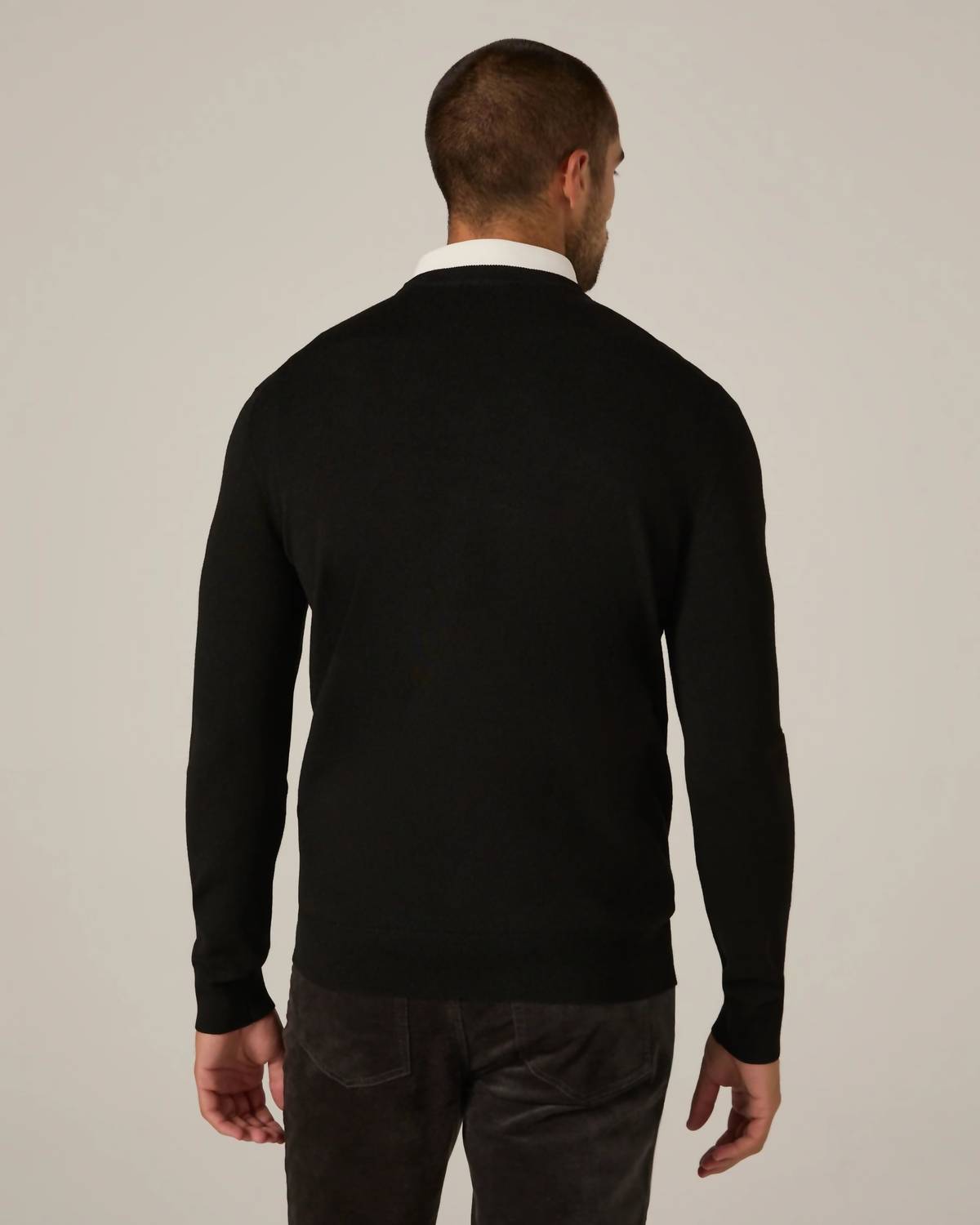 7Diamonds Alcott Crewneck Sweater Top in black - men's sweater - detail view