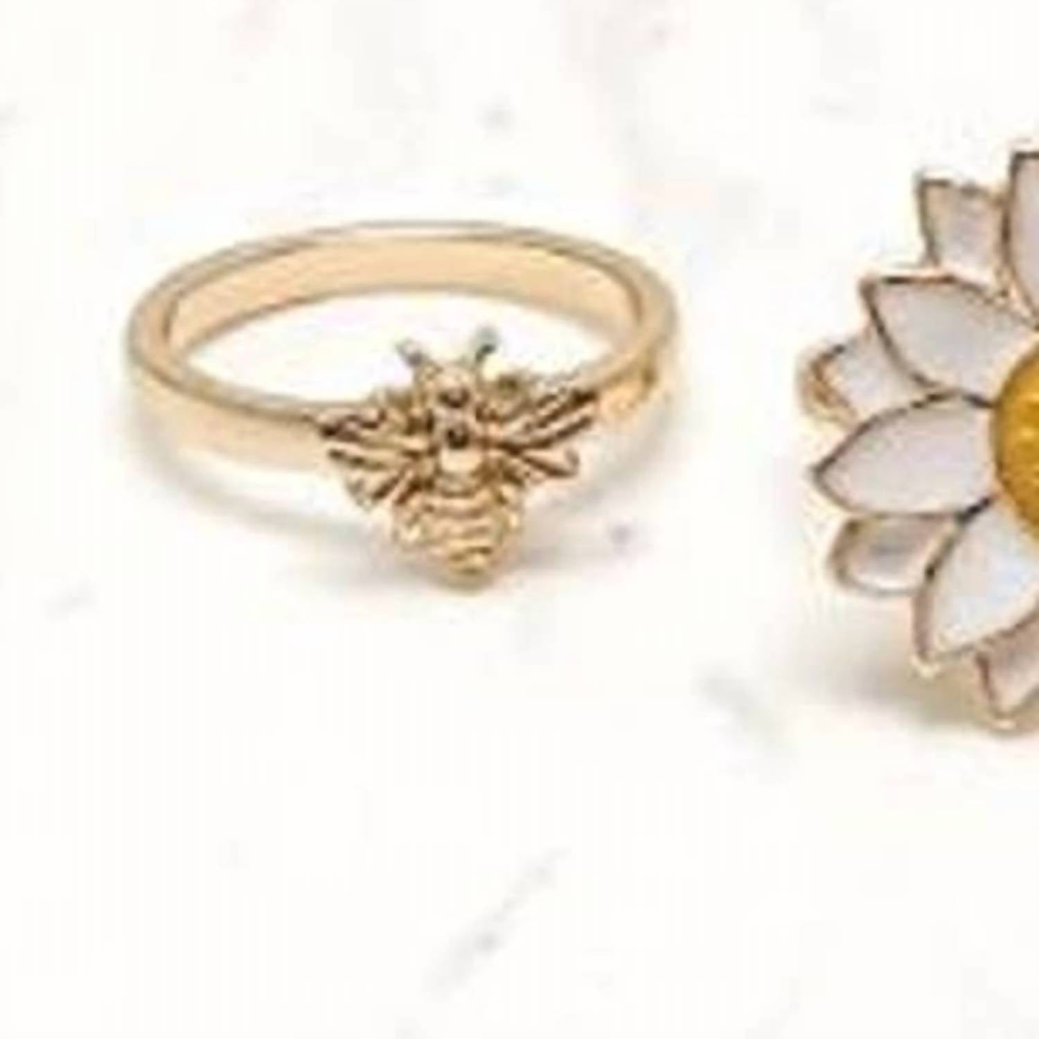 My Girl In La - Women's Sunny Daisy 3-piece Ring Set