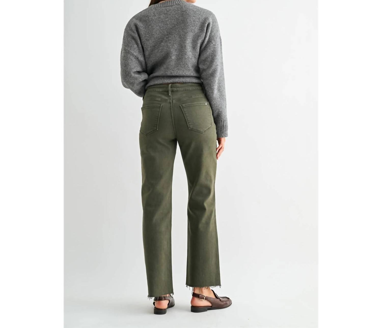 Mica Denim - Verdi High Rise Straight Ankle Jean