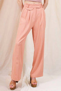 Fore Collection - Tracy Hi Waisted Pleated Crepe Trousers