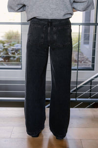 Free People Women's Stride Straight Jean in miles to go - women's jeans - alternate view