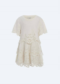Sea - Lula Embroidered Kids Short Sleeve Dress