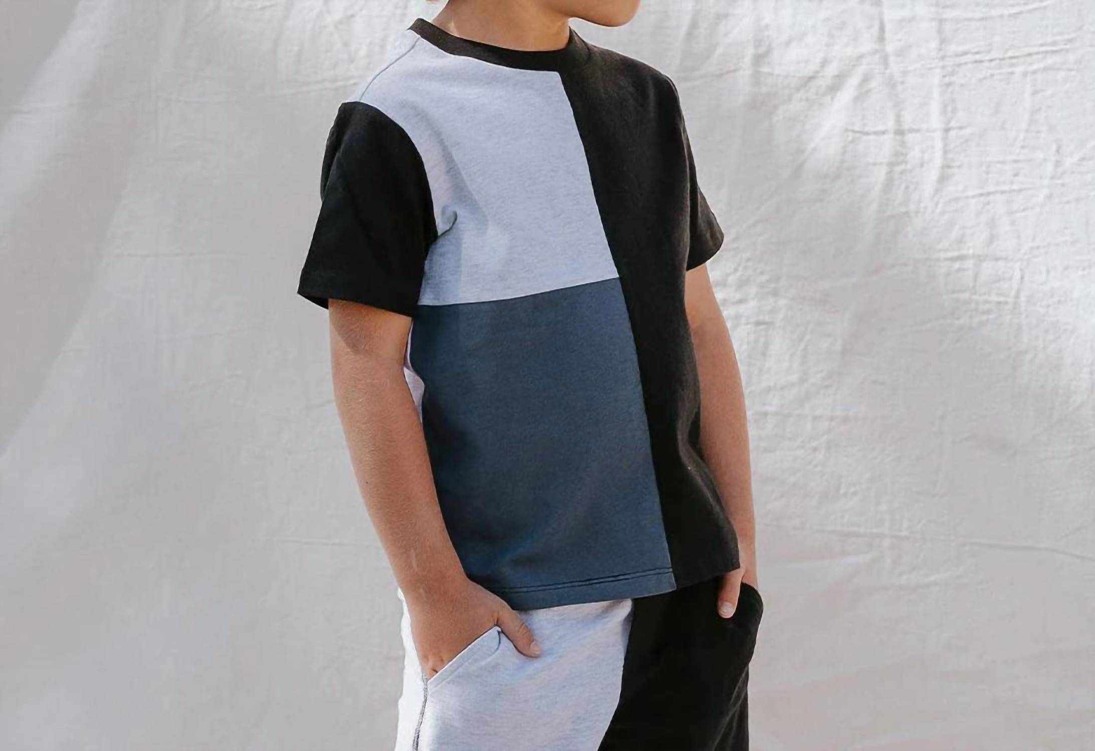 Miles The Label - Boy Colorblock Short Sleeve Top & Short Set