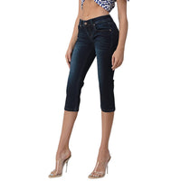 Grace In La - Mid Rise Basic Capri Jean