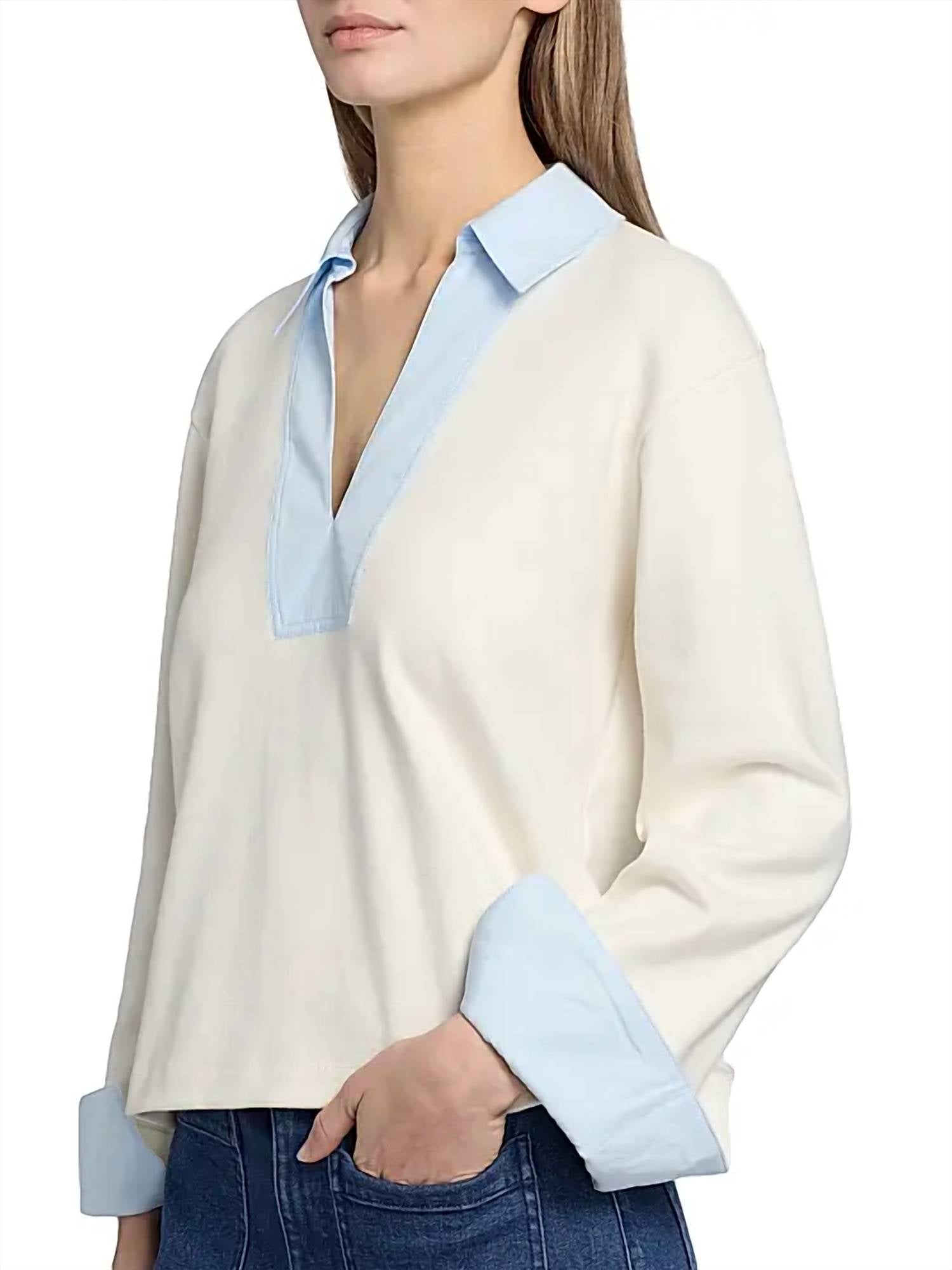TANYA TAYLOR Whitney Top in white - women's shirt - view 5