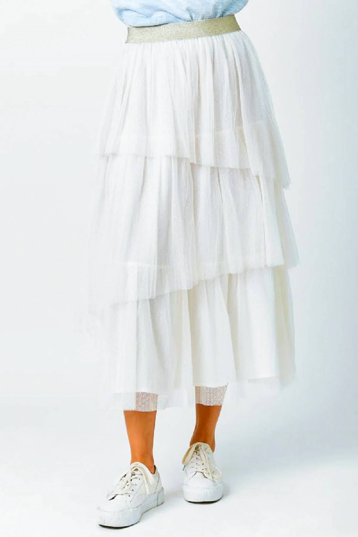 Mystree - Asymmetrical Ruffle Tulle Skirt