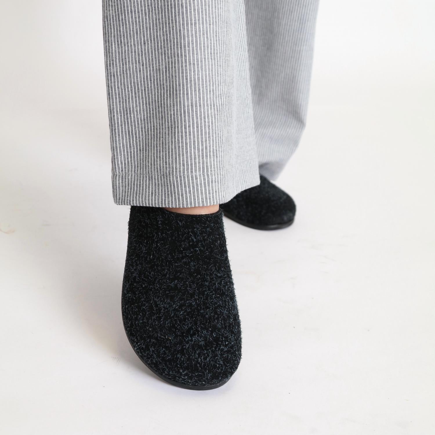 INTENTIONALLY BLANK Women's Agatha Brushed Suede Slip On Mules in black - women's shoe - view 4
