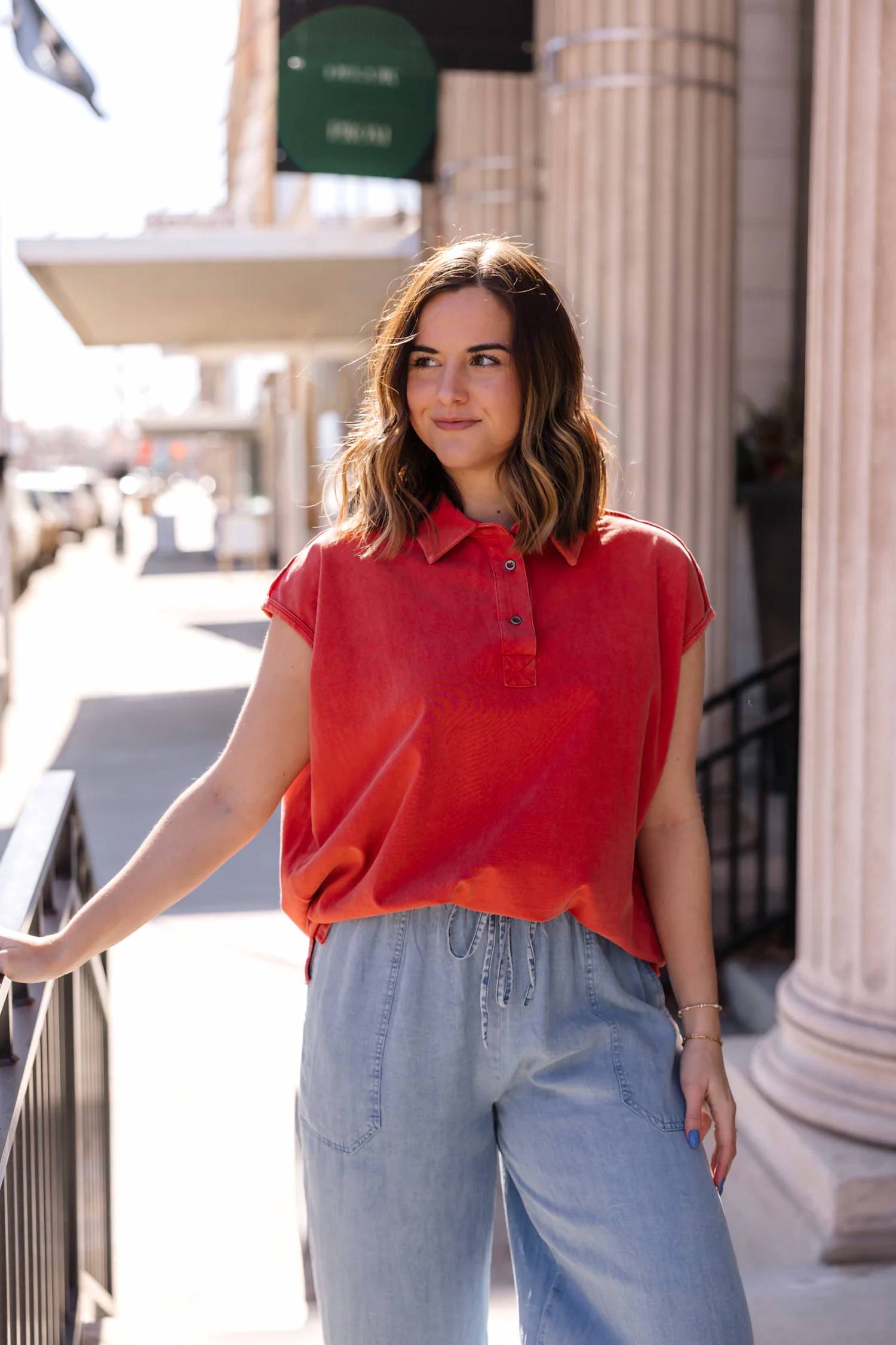 Wishlist - Aubrie Button Up Collared Shirt