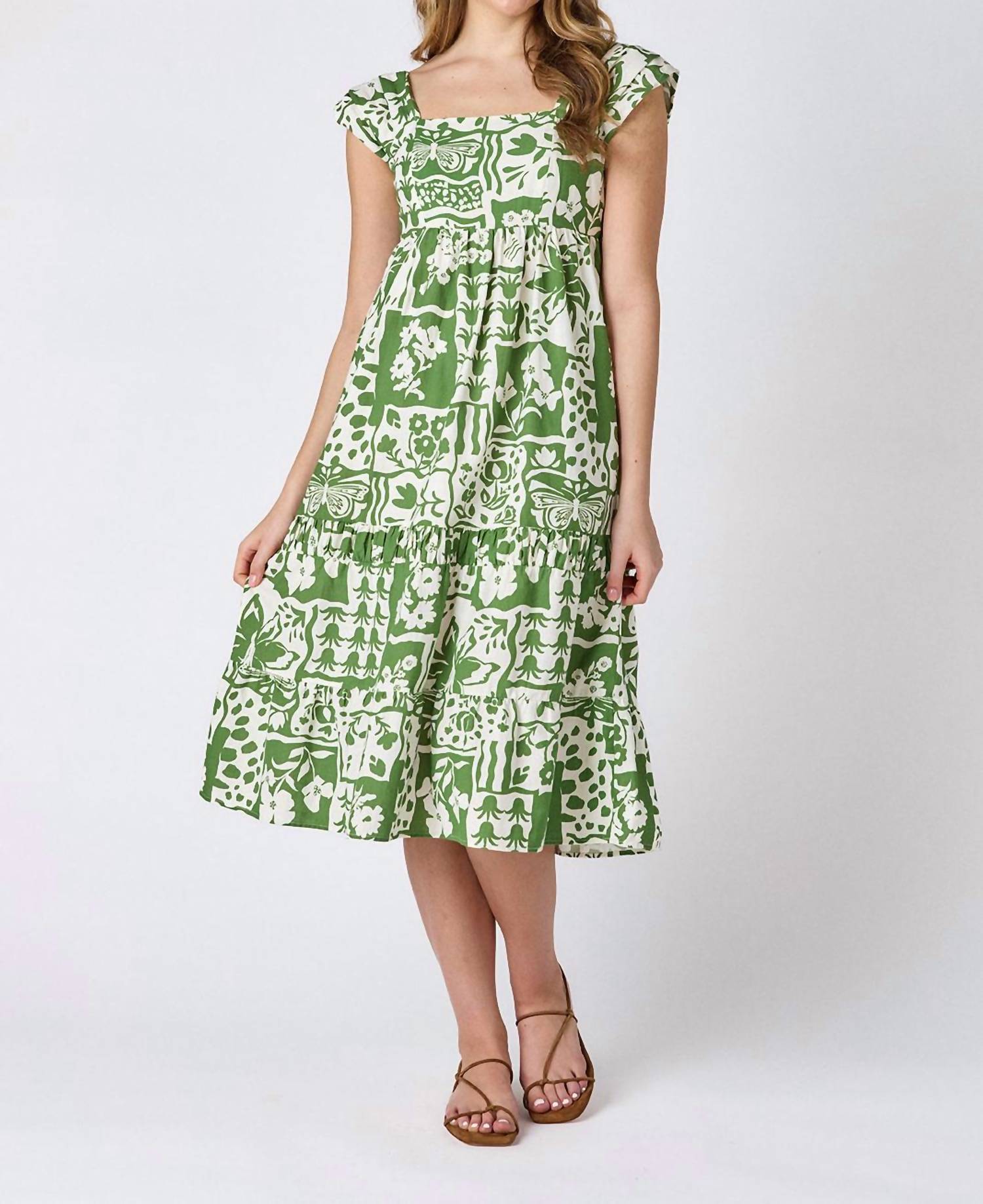 Crosby by Mollie Burch Amara Midi Dress in green - women's dress