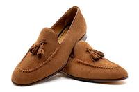 Martin Dingman - Men's Bologna Italian Suede Tassel Loafer