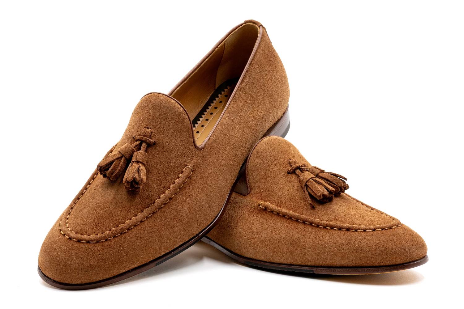 Martin Dingman - Men's Bologna Italian Suede Tassel Loafer