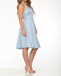 Orchid Bloom - Checkmate Halter Swing Dress