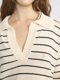 Frame - Striped Easy Pullover Sweater