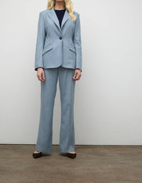 Iris Setlakwe - Pinstripe Bell Sleeve Jacket