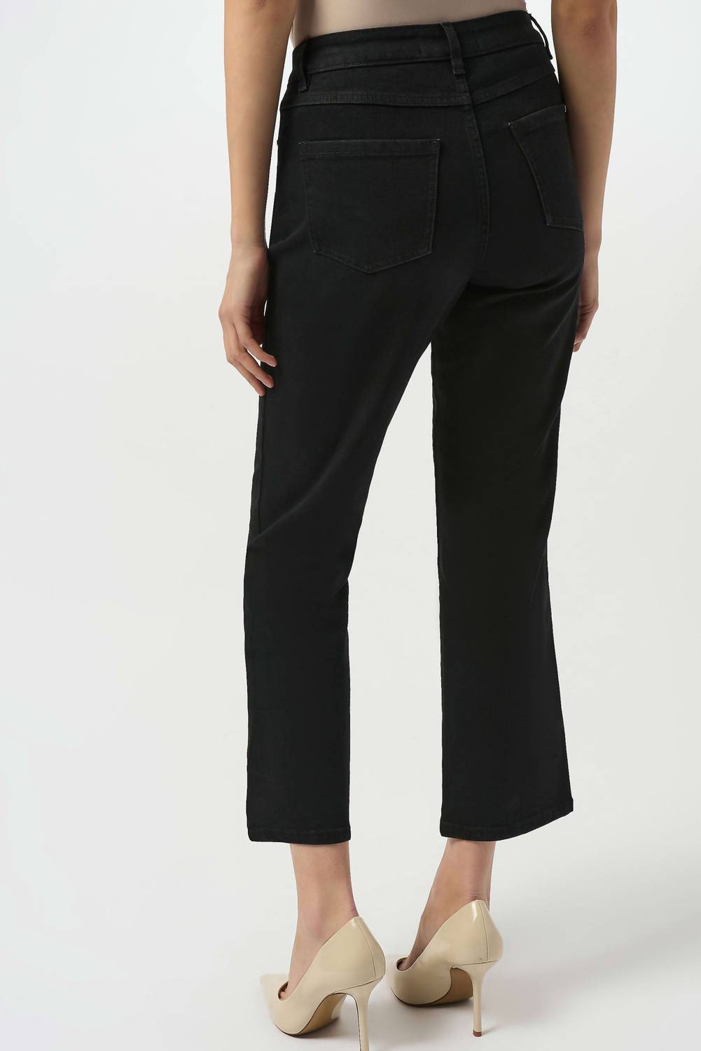 Joseph Ribkoff Ankle Pant in black - women's pants - detail view